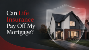 Modern British home protected by a subtle shield, representing life insurance, mortgage protection, and financial security for UK homeowners.